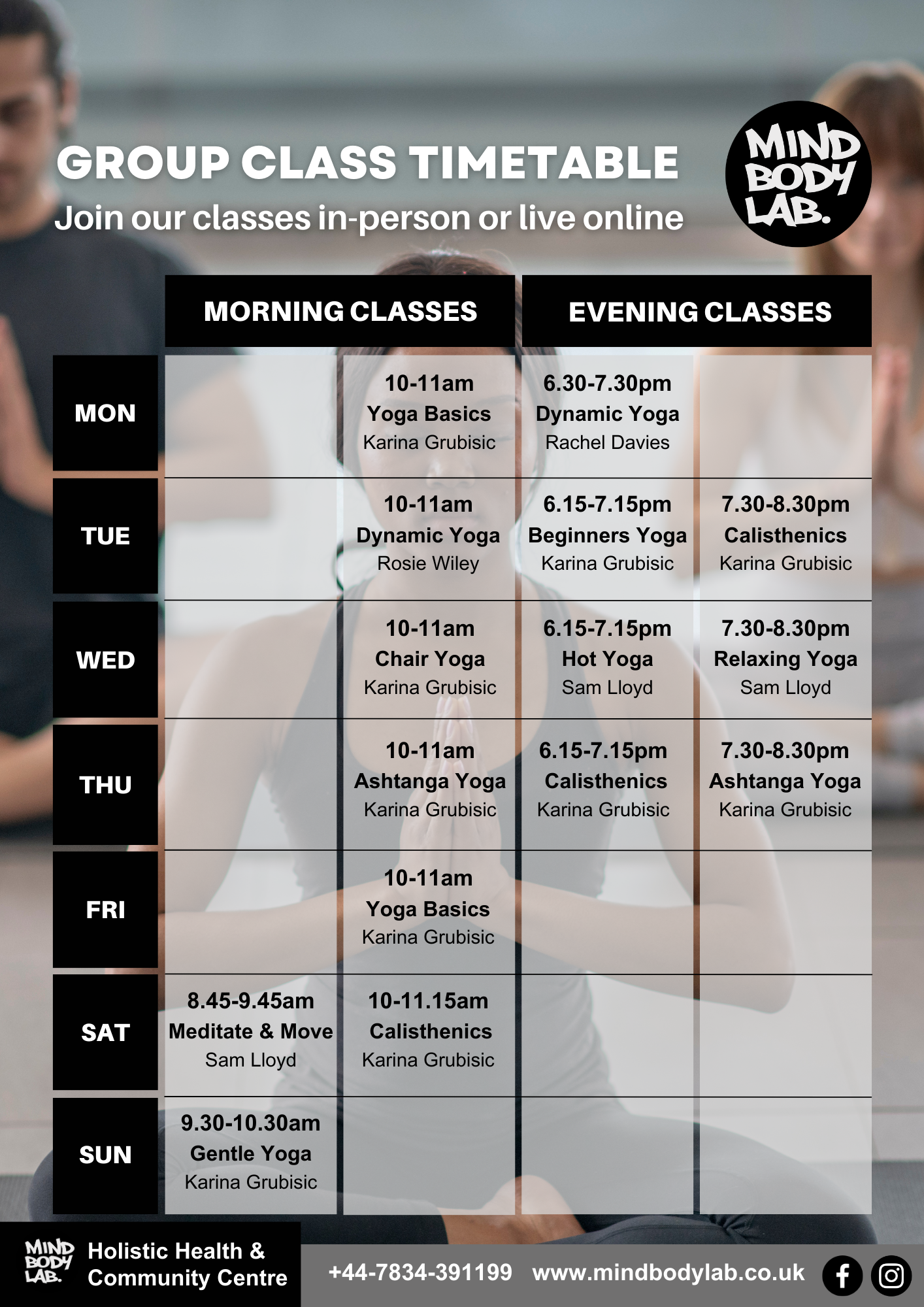 Timetable May 24